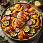 pollo al horno con vegetales sin gluten