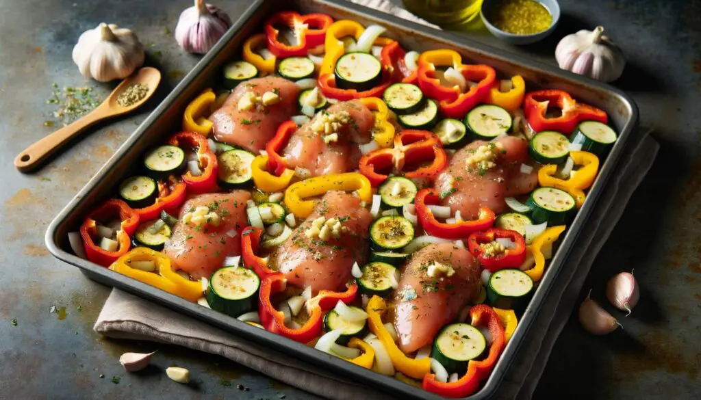 pollo al horno con vegetales sin gluten